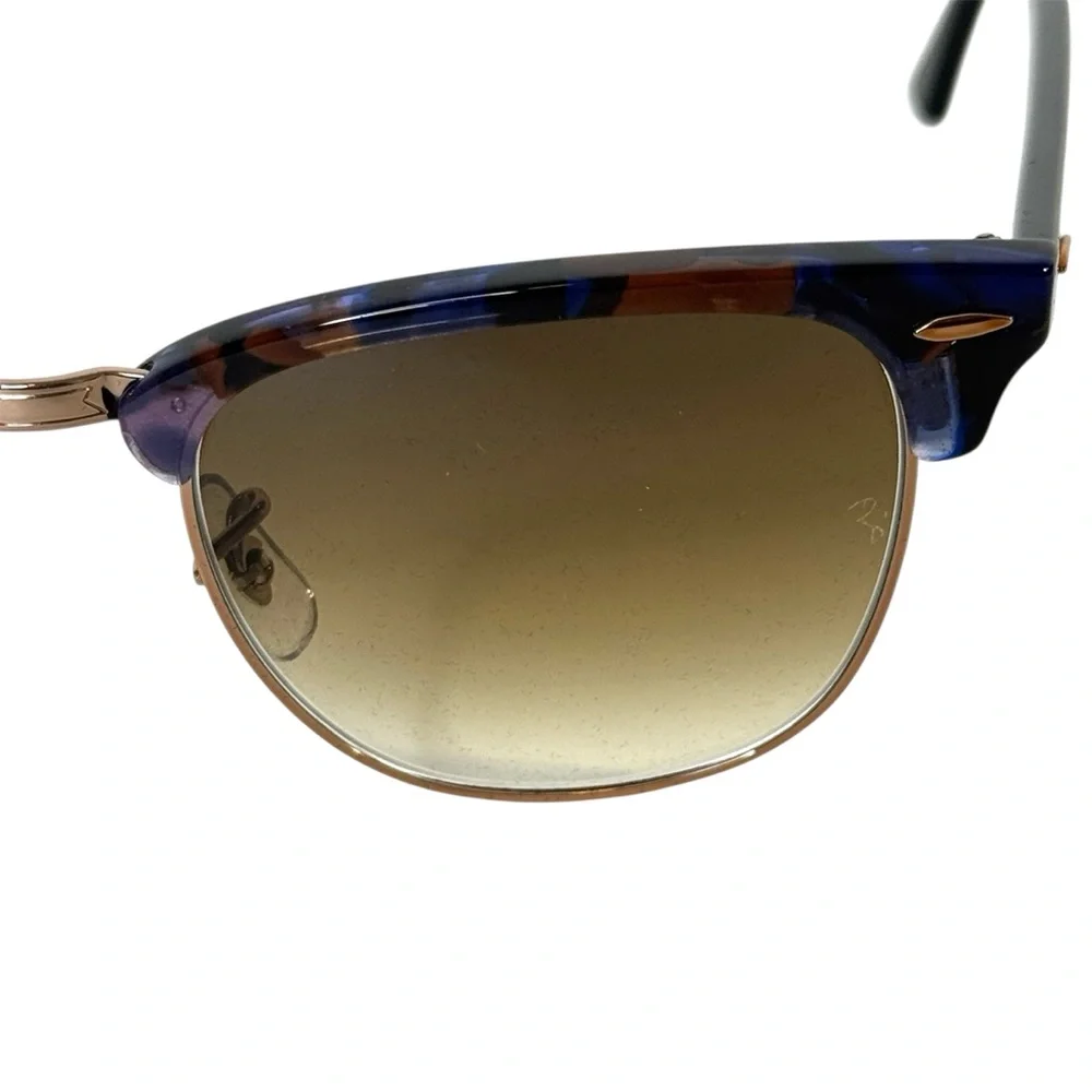 RAY BAN Clubmaster Sunglasses NEW Style RB 3016 Spotted Brown Blue